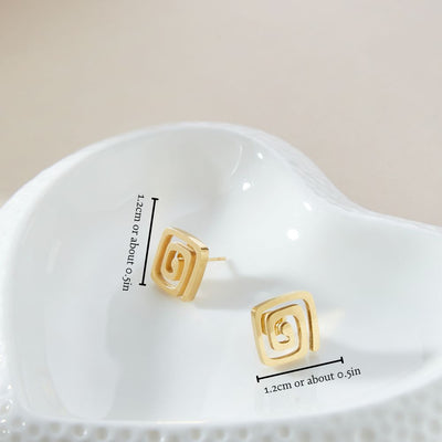 CHIC SPIRAL STUD EARRINGS (PAIR)