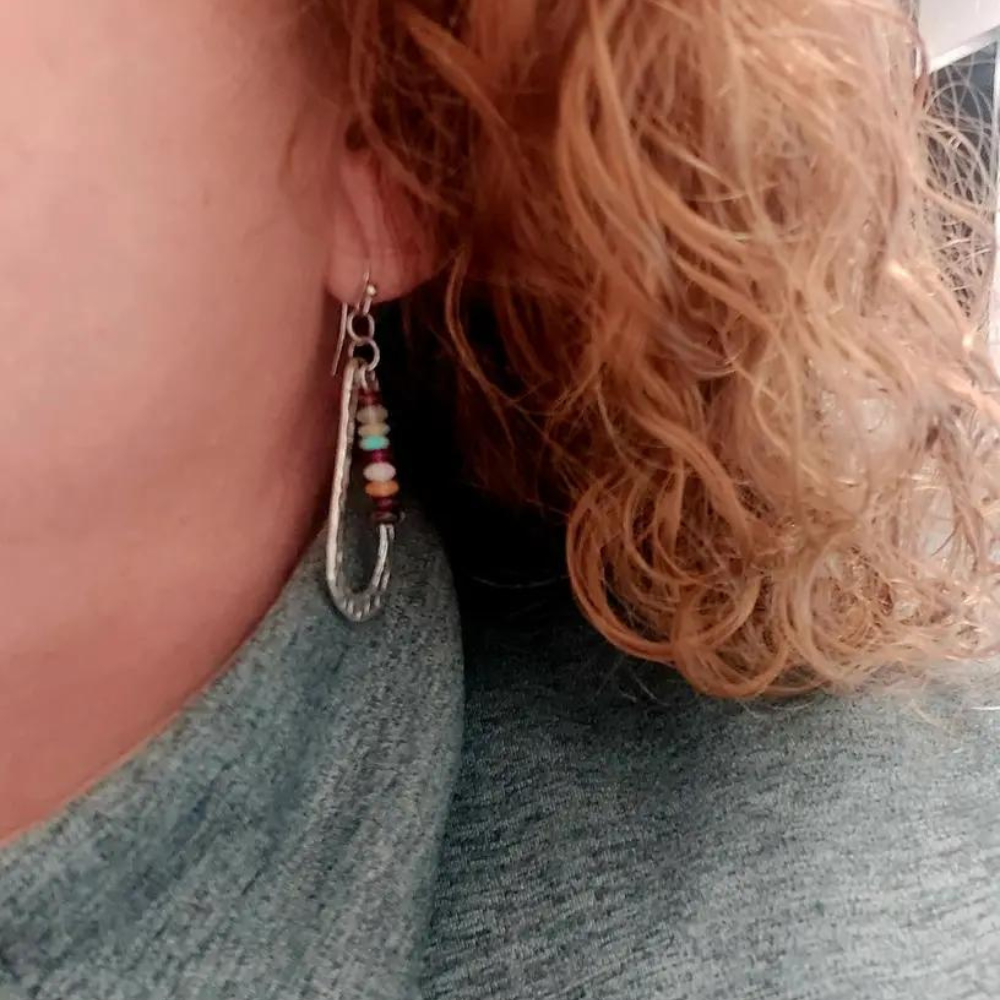 RETRO BOHO BEAD EARRINGS (PAIR)