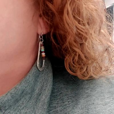 RETRO BOHO BEAD EARRINGS (PAIR)