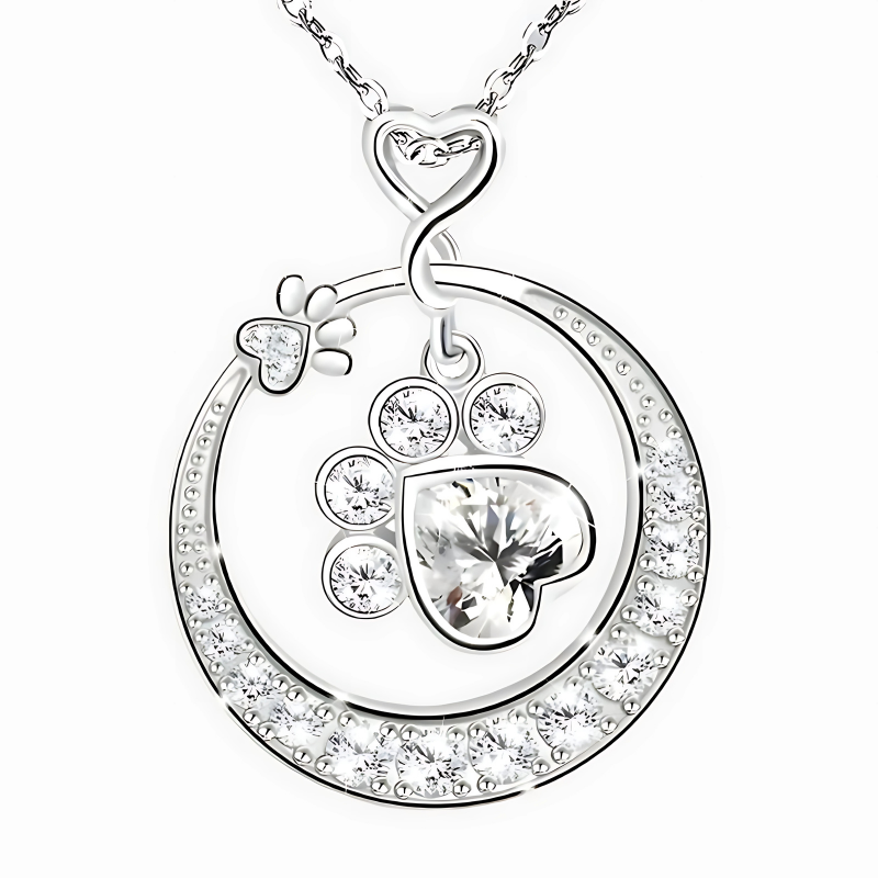 Seaton- Delicate paw necklace in 925 silver