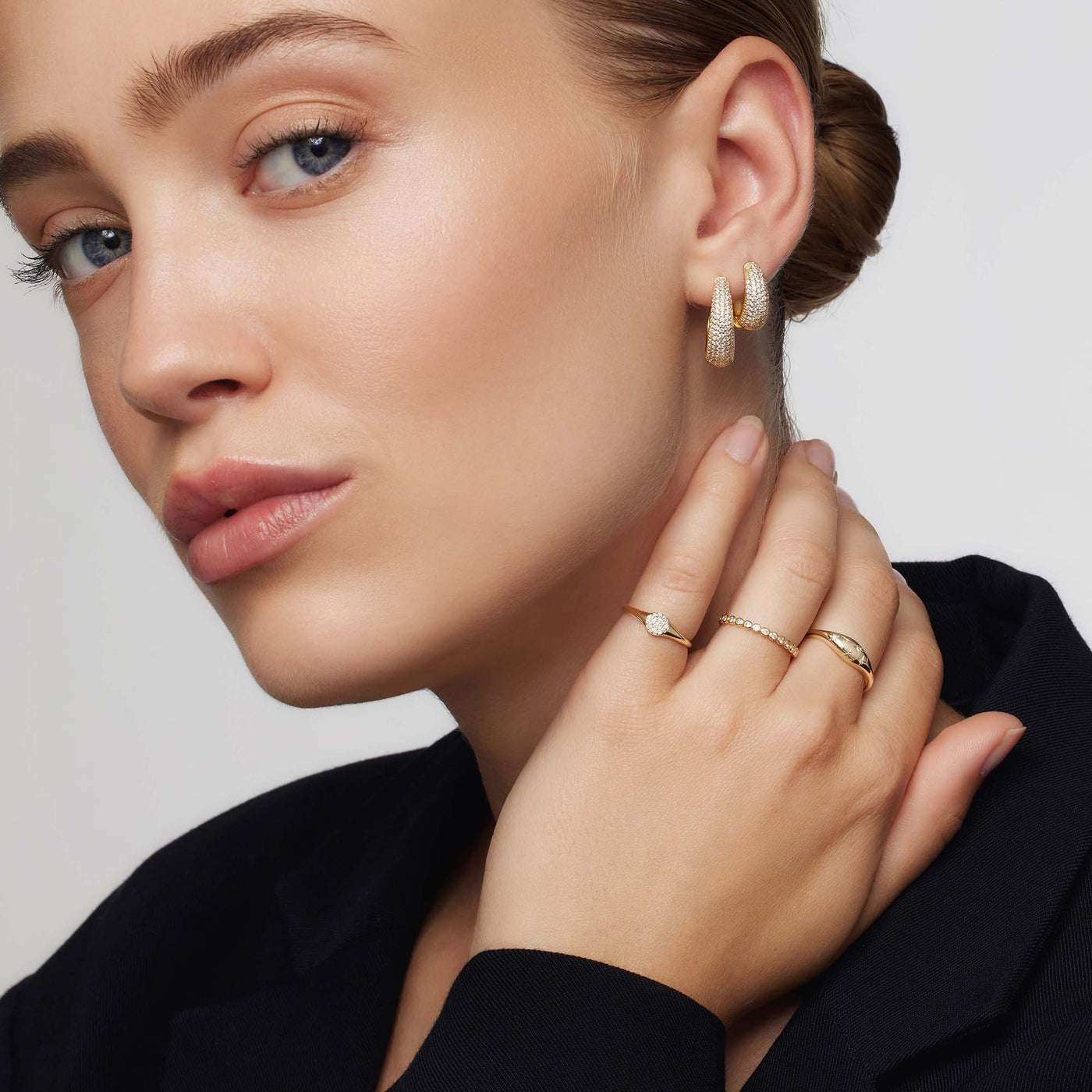 Diamond Dome Gold Ring