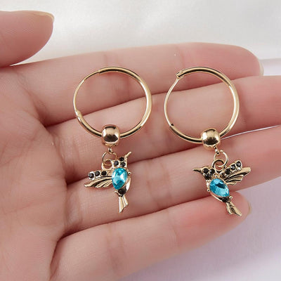 Limited Edition Flying Hummingbird  with Zirconia Inlay