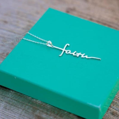 Sterling Silver Faith Necklace