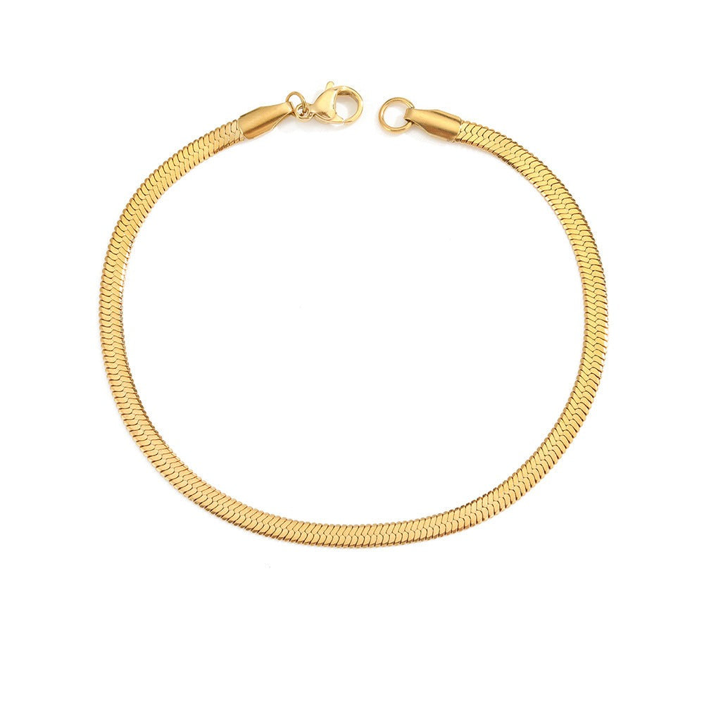 Stella Herringbone Chain Bracelet