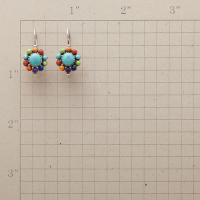 Handcrafted Turquoise Hoop Earrings