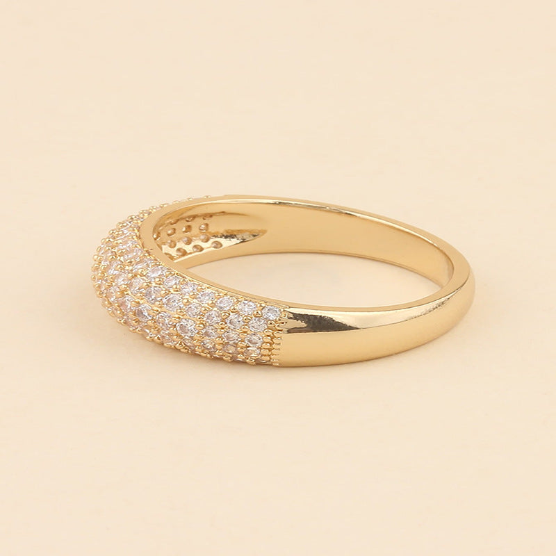 Crystal Dome Gold Ring