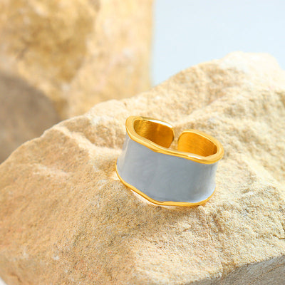 Sasha Golden Enamel Ring