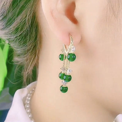 Evergreen Gold Plated Tassel Earrings
