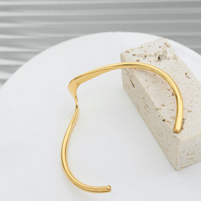 Iris Golden Bangle