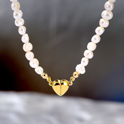 Heart Symphony Linked Pearl Necklace