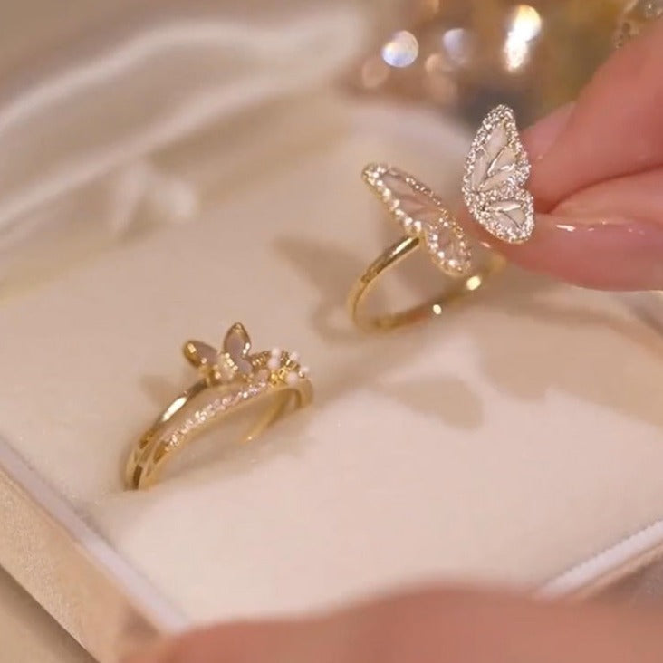 Graceful Flutter Twin Rings
