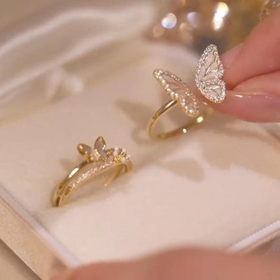 Graceful Flutter Twin Rings