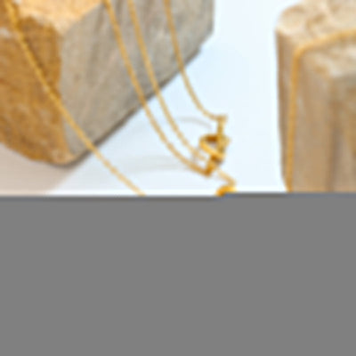 Eclair Golden Knot Necklace