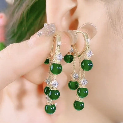 Evergreen Gold Plated Tassel Earrings