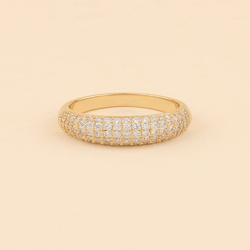 Crystal Dome Gold Ring