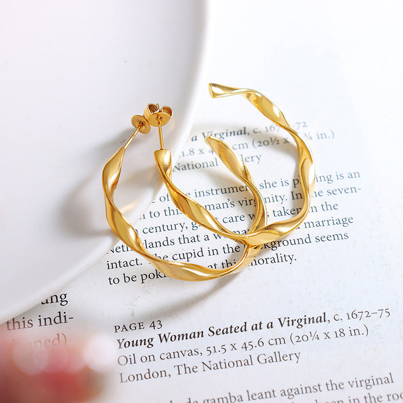 Iris Golden Earrings