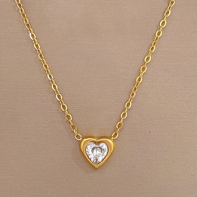 Solstice Heart Gold Necklace