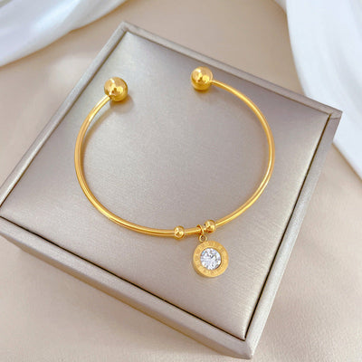 Chromia Crystal Gold Bangle