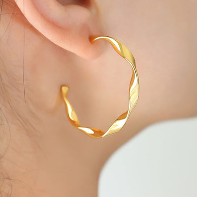 Iris Golden Earrings