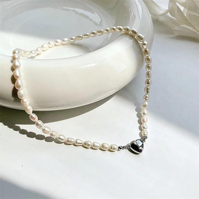 Heart Symphony Linked Pearl Necklace