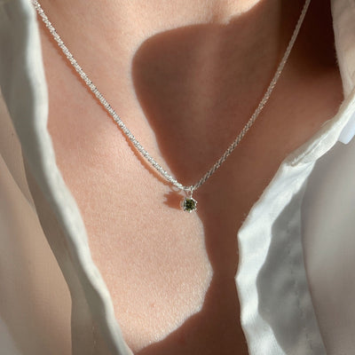 Viridia Silver Emerald Pendant