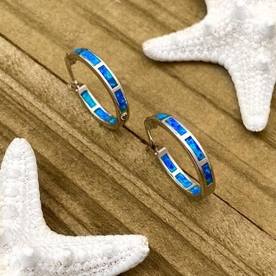 Silver Ocean Inspired Earrings