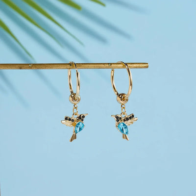 Limited Edition Flying Hummingbird  with Zirconia Inlay