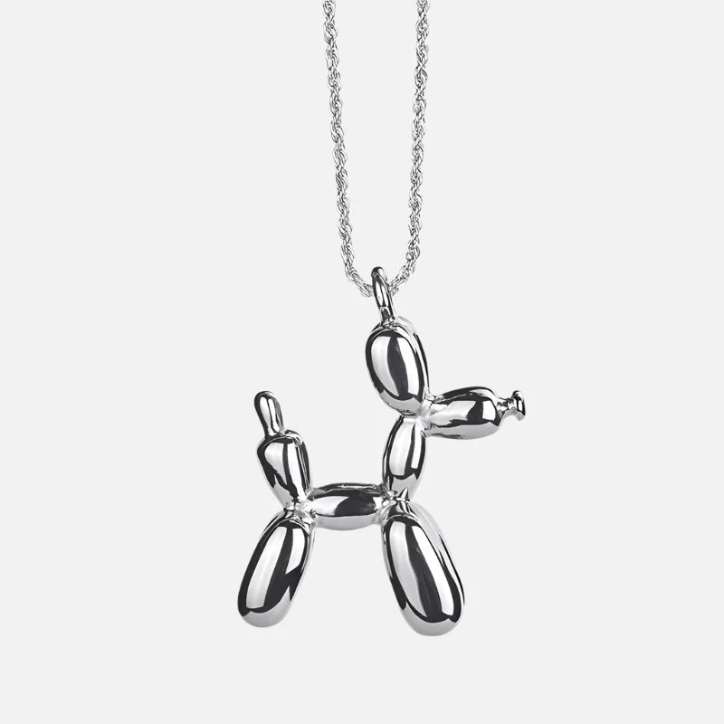 Gold-Tone Balloon Dog Pendant Necklace