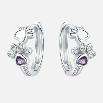 Gracie - Patte Huggie earrings made of silver