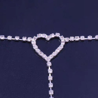 Shimmering Heart Leg Chain