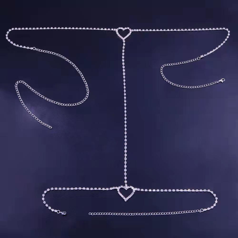 Shimmering Heart Leg Chain