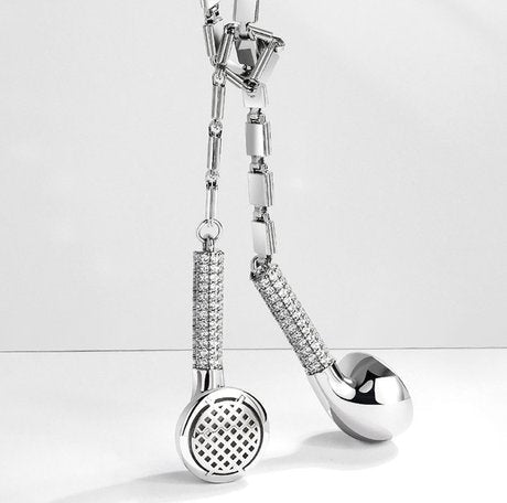 Sterling Silver "Earphone" Necklace