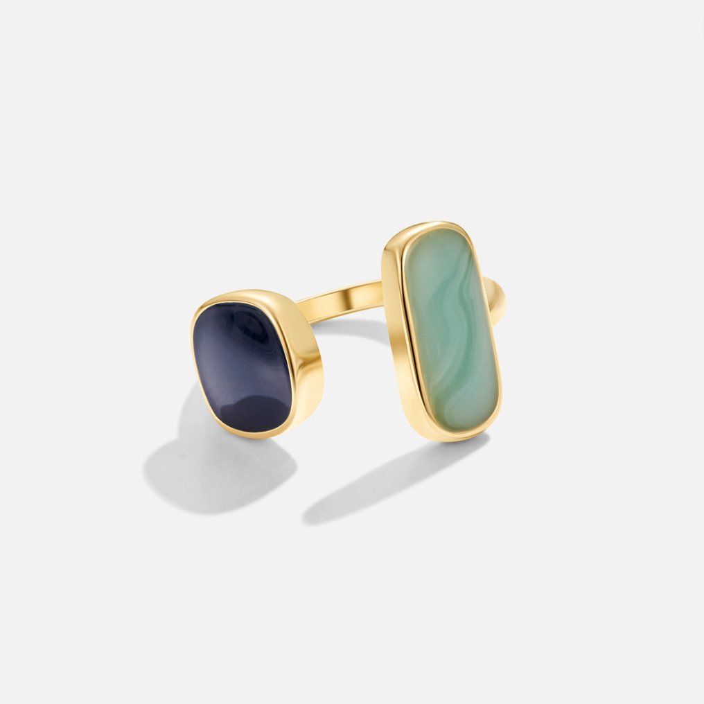 Double Stone Pure Wrap Ring