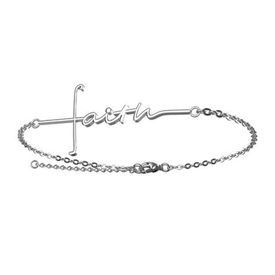 Sterling Silver Faith Bracelet