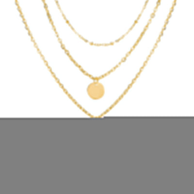 Vintage Geo Layered Chain & Pendant Necklace