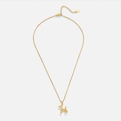 Gold Balloon Dog Necklace