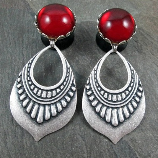 Vintage Boho  with Red Crystal