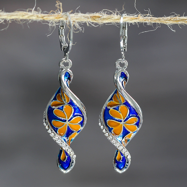 Vintage Handpainted  in Silver