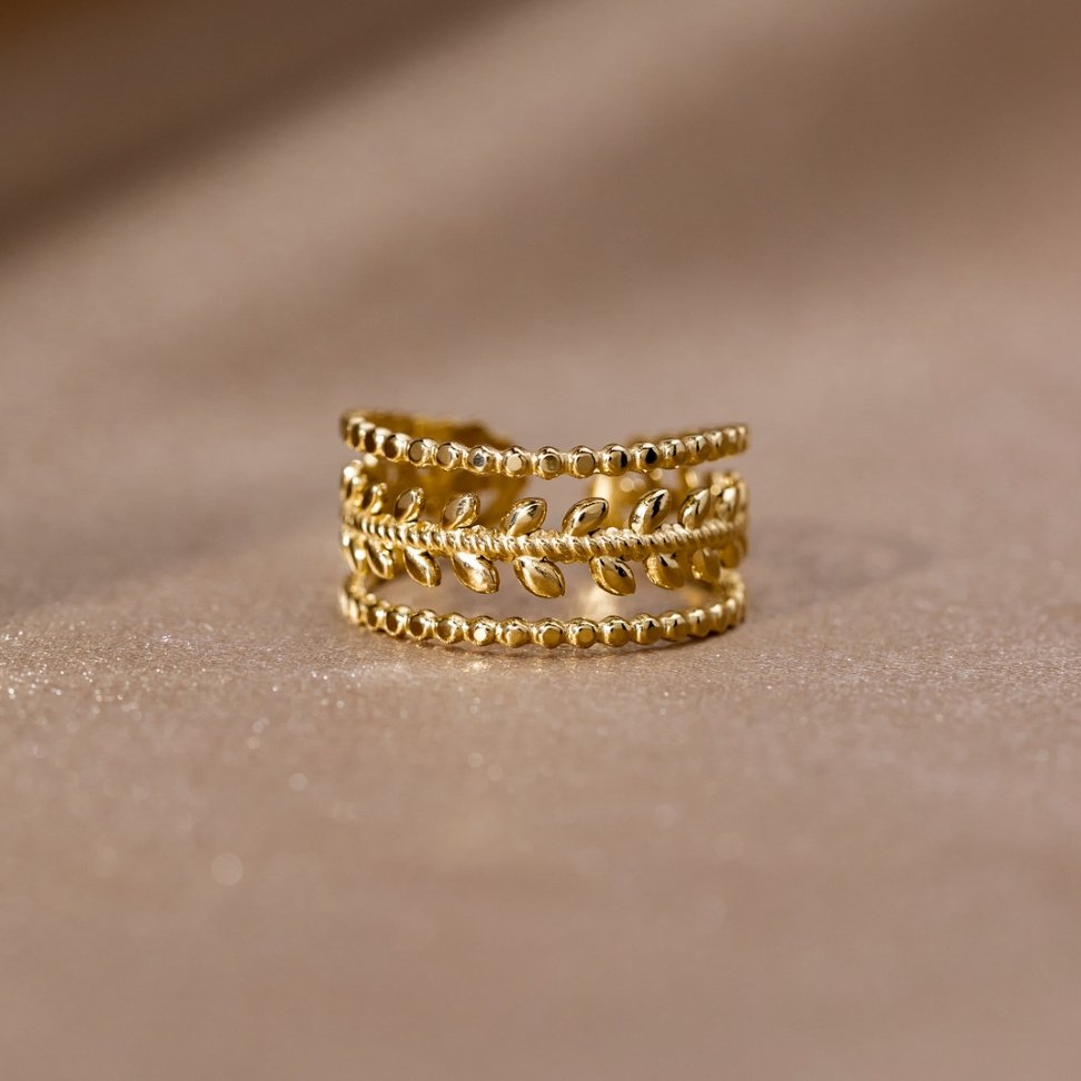 Layered Gold Leaf Ring