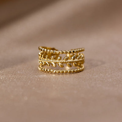 Layered Gold Leaf Ring