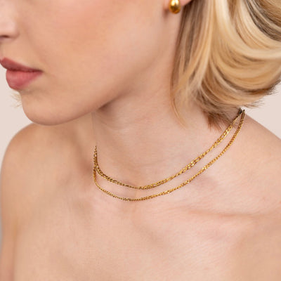 Mira Double Chain Necklace
