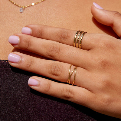 Ohio Layered Gold Ring