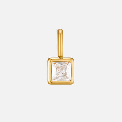 Square Pendant Birthstone Necklace